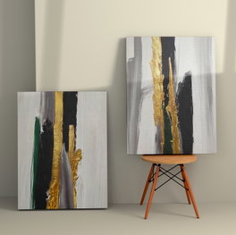 Wallity Cuadros Decorativos sobre Lienzo 2 Piezas 50 x 70 cm